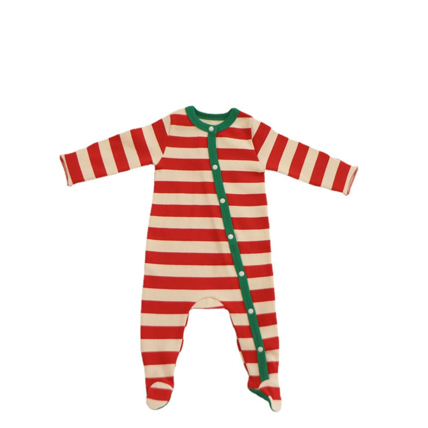Christmas Striped Baby Jumpsuits